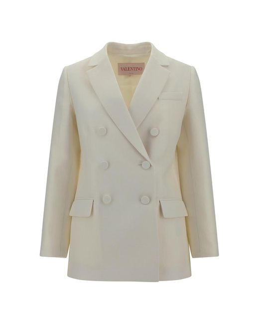 Valentino White Blazers & Vests