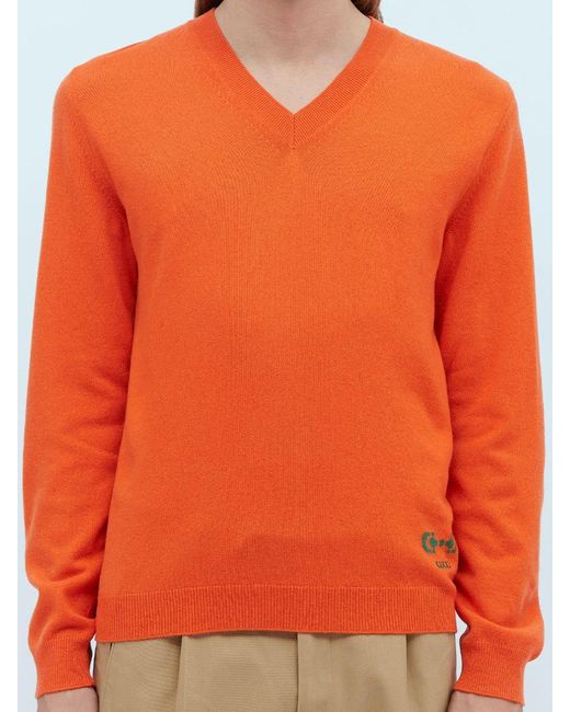 Gucci Orange Shirt Clothing for men