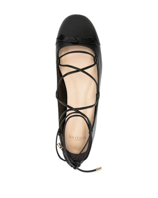 Alexandre Birman Black Clarita Bow-detailing Ballerina Shoes