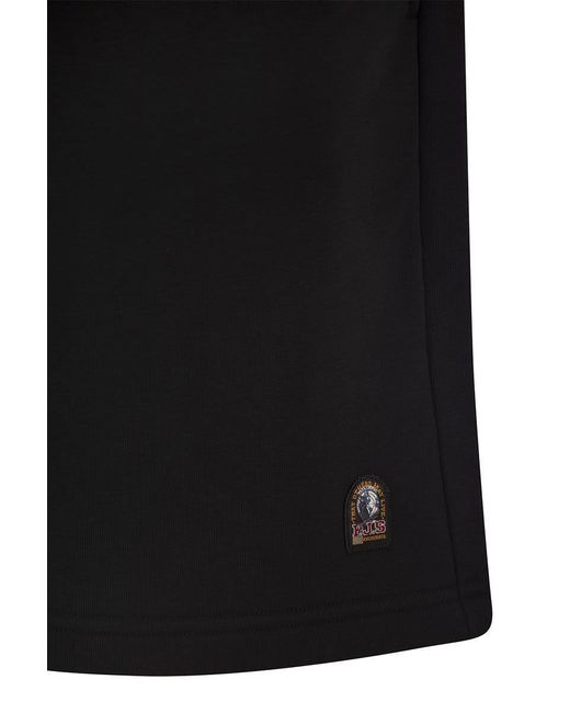 Parajumpers Black Cairo Easy - Cotton Fleece Bermuda Shorts for men