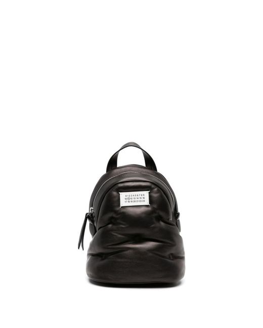 Maison Margiela Black Glam Slam Numbers-motif Backpack for men