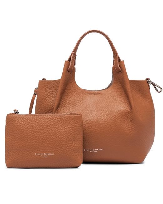 Gianni Chiarini Brown Dua Leather Handbag