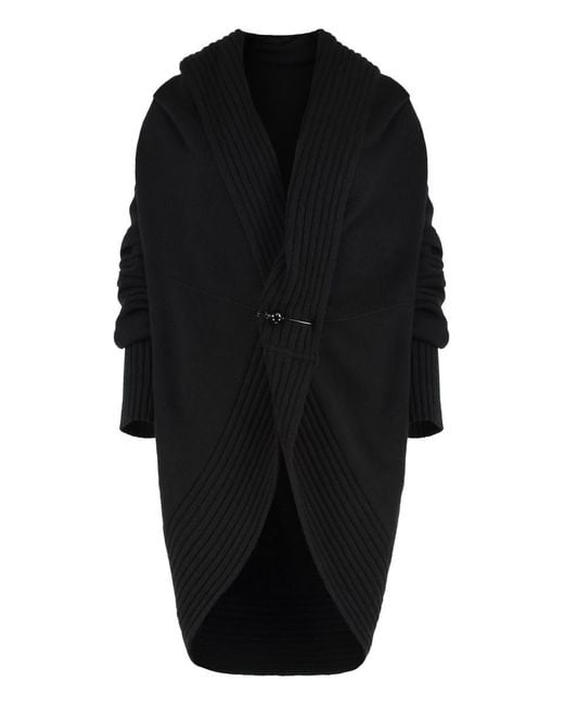 Alberta Ferretti Black Wool And Cashmere Blend Cardigan