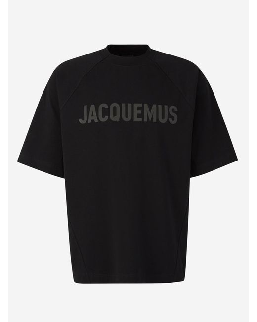 Jacquemus Black Logo Cotton T-Shirt for men