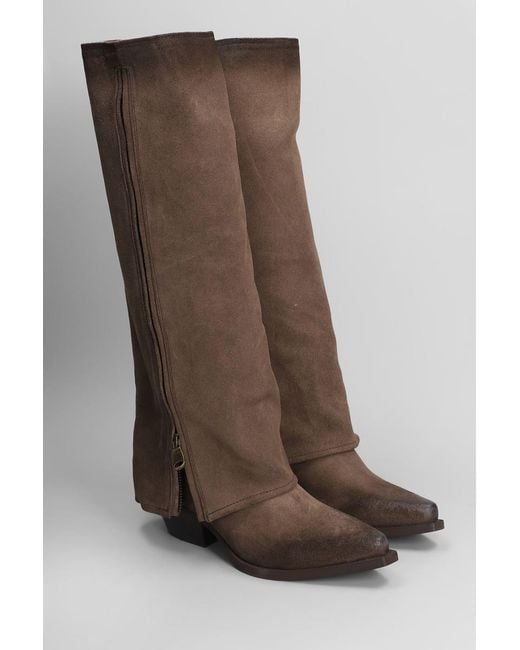 METISSE Brown Texan Boots