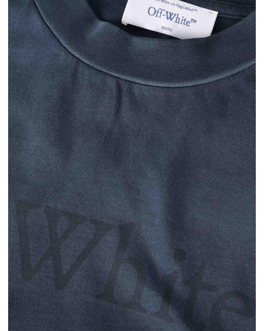 Off-White c/o Virgil Abloh Blue Cotton T-Shirt