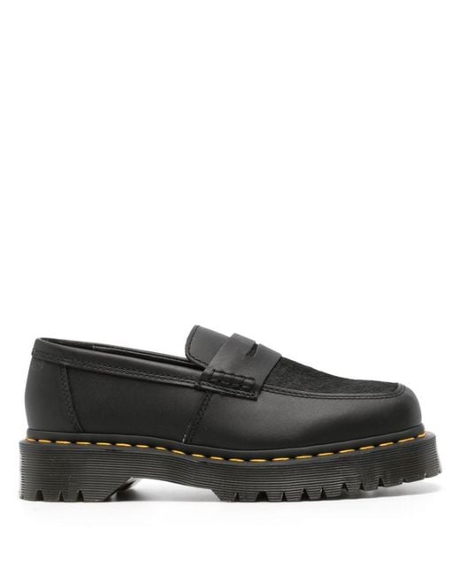 Dr. Martens Black Penton Bex Quilon Slip-on Leather Loafers