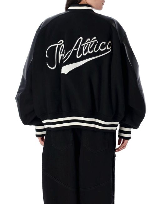 The Attico Black Bomber Jacket