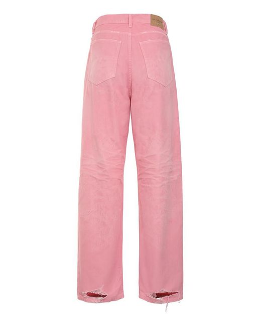 Balenciaga Pink Wide-Leg Jeans