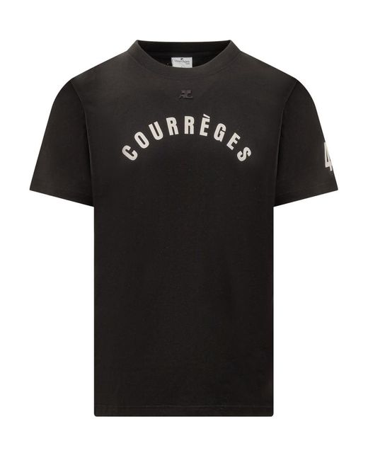 Courreges Black Courreges T-shirt With Logo for men