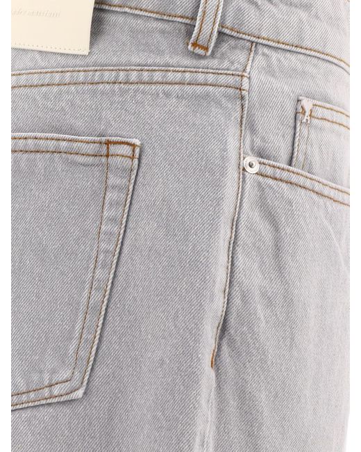 AMI Gray Straight Fit Jeans for men