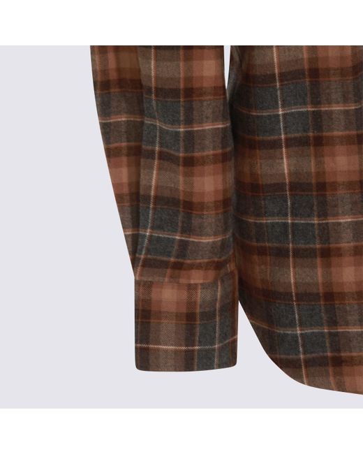 Glanshirt Brown Cotton Shirt for men