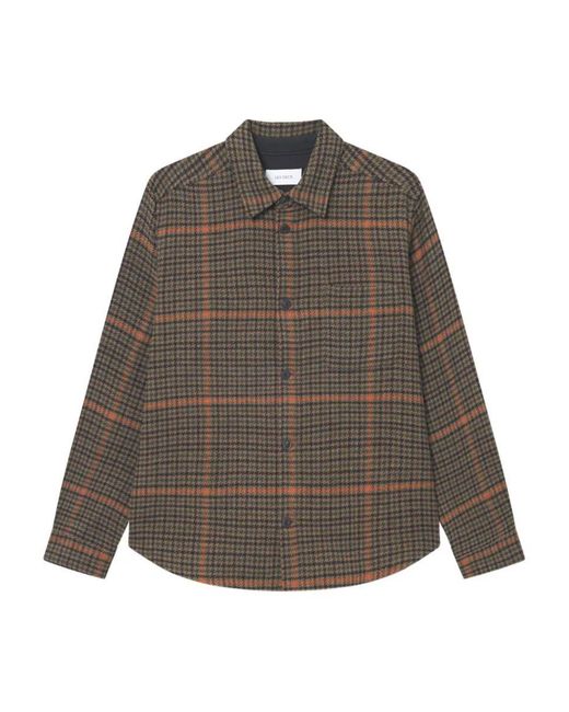 Les Deux Gray "Kody Houndstooth" Overshirt for men