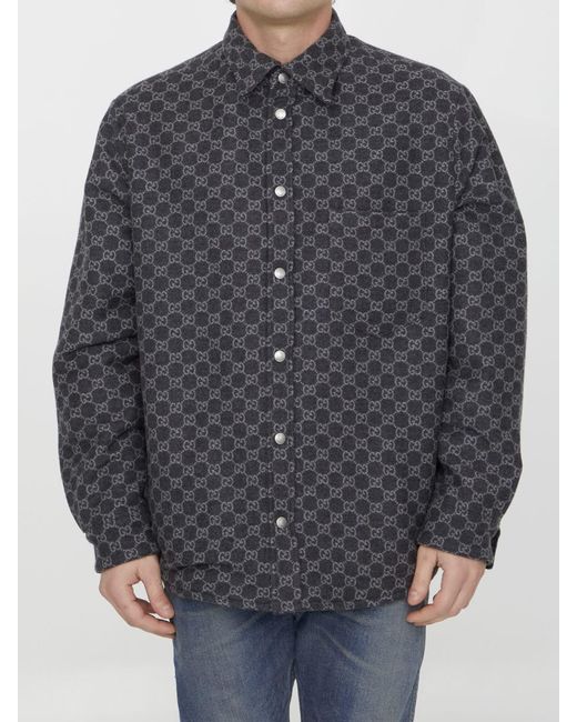 Gucci Gray Reversible Shirt for men