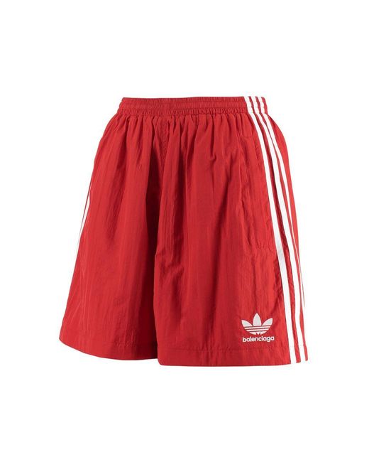 Balenciaga Red X Adidas - Techno Fabric Shorts