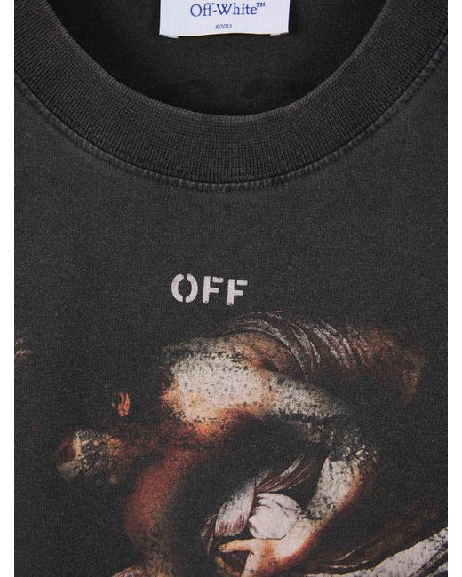 Off-White c/o Virgil Abloh Black Printed Graphic T-shirt for men