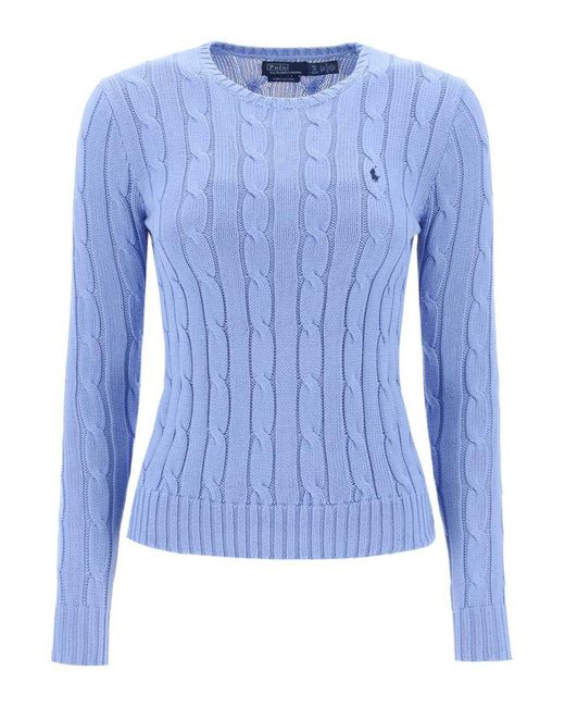 Polo Ralph Lauren Blue Cable Knit Cotton Sweater