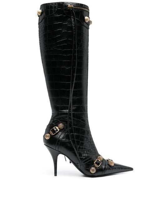 Balenciaga Black Cagole 90mm Pointed-toe Boots
