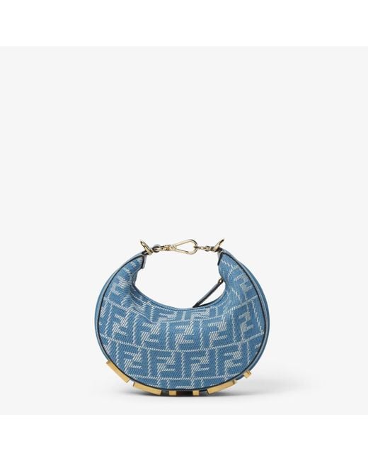 Fendi Blue "Graphy Mini" Handbag