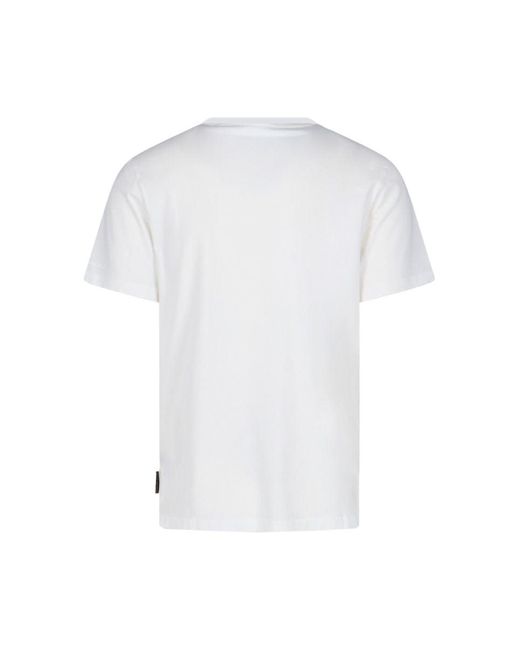 Moose Knuckles White Logo T-Shirt for men