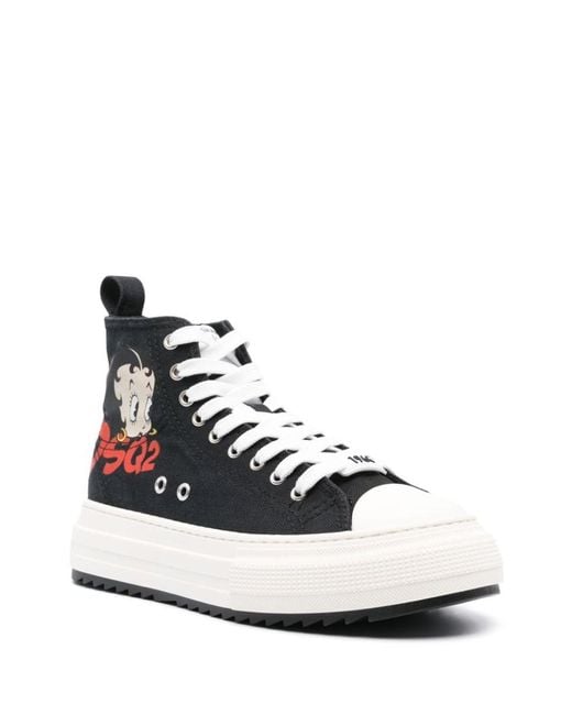 DSquared² Black Betty Boop Berlin Sneakers