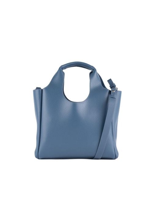 Hogan Blue H-Bag Small Leather Tote Bag