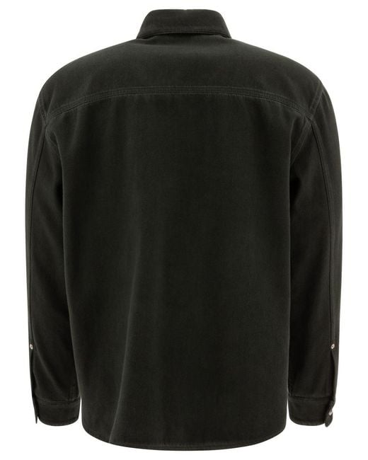 Burberry Black Cotton Overshirt Jacket for men