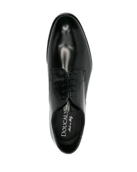 Doucal's Black Flat Shoes for men