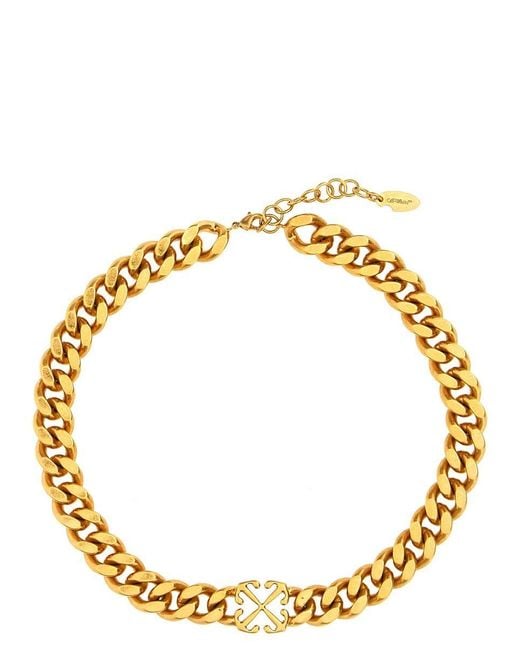 Off-White c/o Virgil Abloh Arrow Chained Jewelry Gold in Metallic