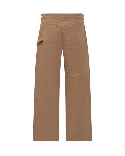 J.W. Anderson Brown Twisted Work Pants for men