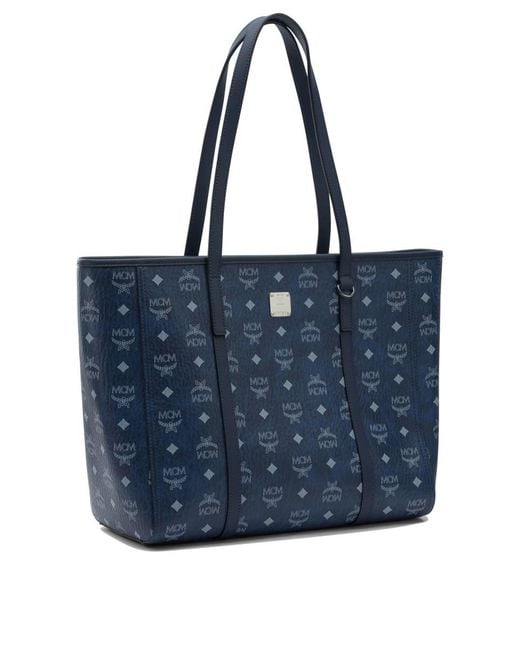 MCM Blue "Toni" Tote Shoulder Bag