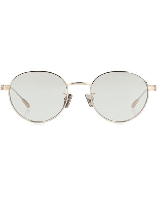 Moncler White Subtila Round Frame Sunglasses for men