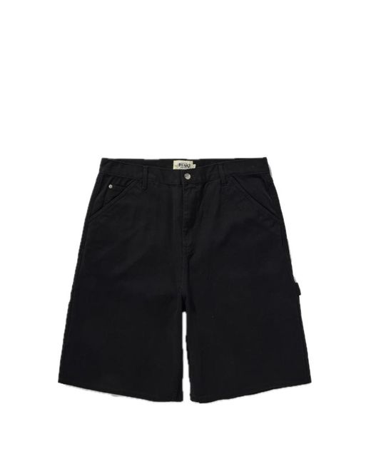 AWAKE NY Black Frayed Script Painter Short for men