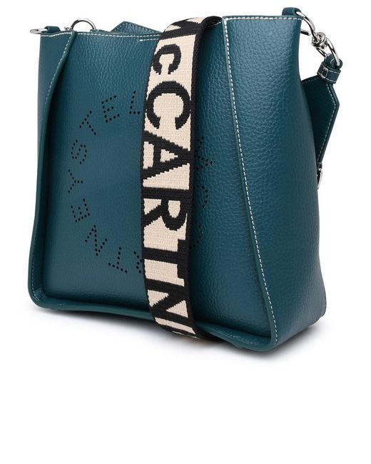 Stella McCartney Soft Bag In Polyurethane Blend Petrolium Blue