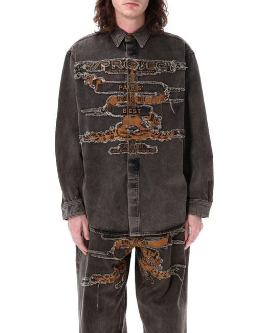 Y. Project Gray Best Denim Shirt for men