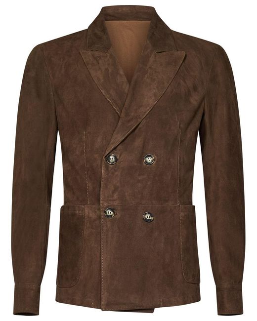 Franzese Collection Brown Franzese Napoli Stefano De Martino Model Blazer for men