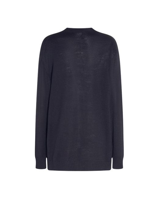 Jil Sander Blue Dark Wool Knitwear