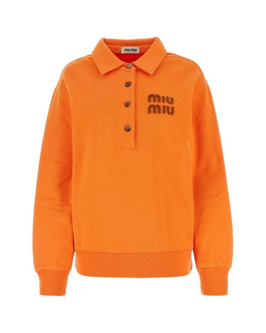 Miu Miu Orange Sweatshirts