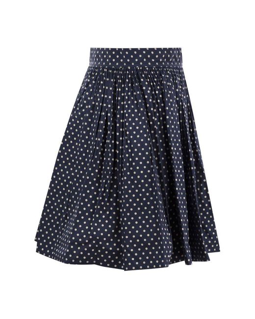 Polo Ralph Lauren Blue Floral A-line Skirt