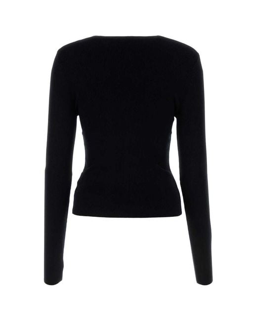 MARINE SERRE Black Sweaters