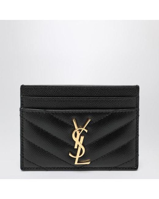 Saint Laurent Black Monogram Credit Card Holder