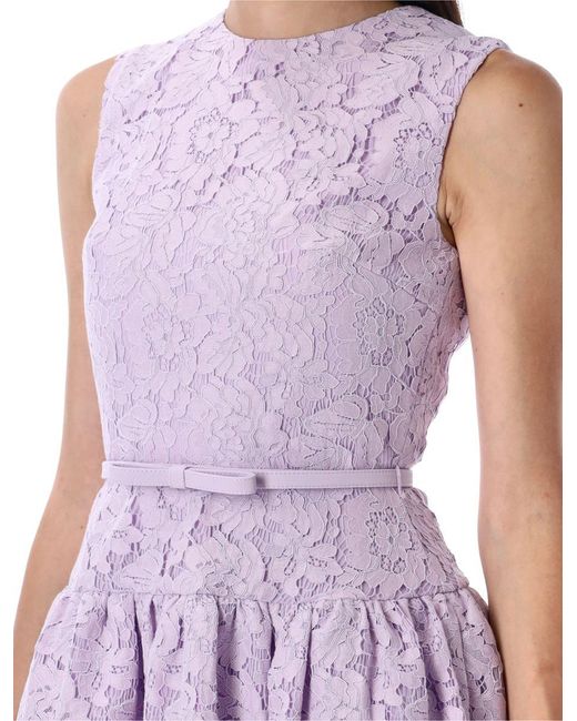 Self-Portrait Purple Lace Dress