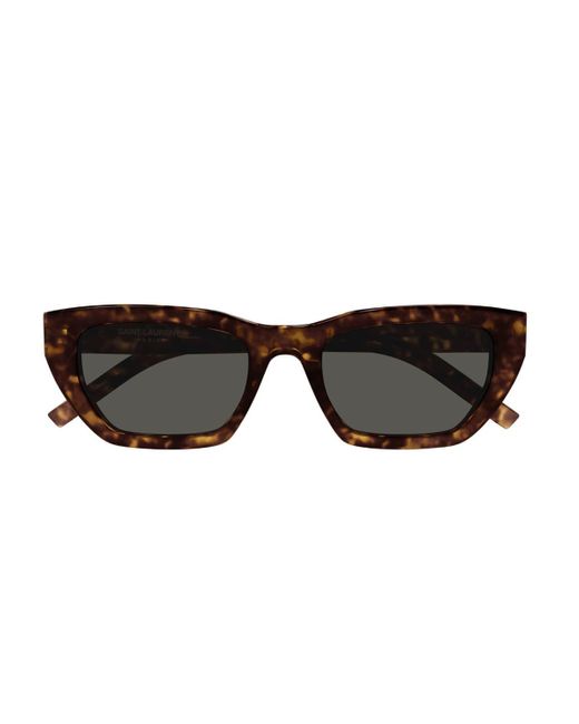 Saint Laurent Brown Sl M127/F Linea Monogram Sunglasses