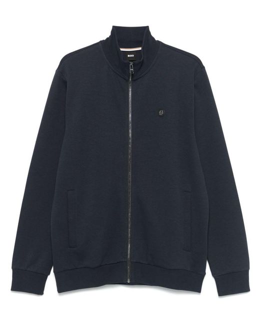 Boss Blue Cotton Blend 'C-Siza' Sweatshirt for men