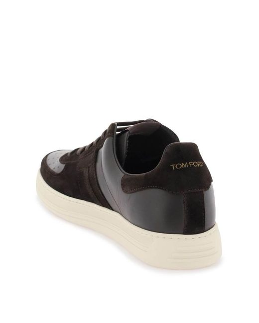 Tom Ford Black Suede And Leather 'radcliffe' Sneakers for men