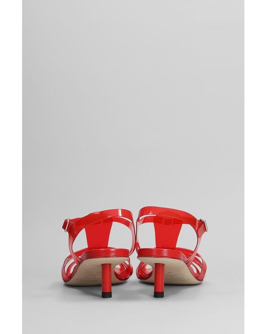 Fiorucci Red Jelly Kitten Heels Sandals