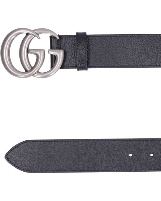 Gucci Gray Belt With Double G Buckle for men
