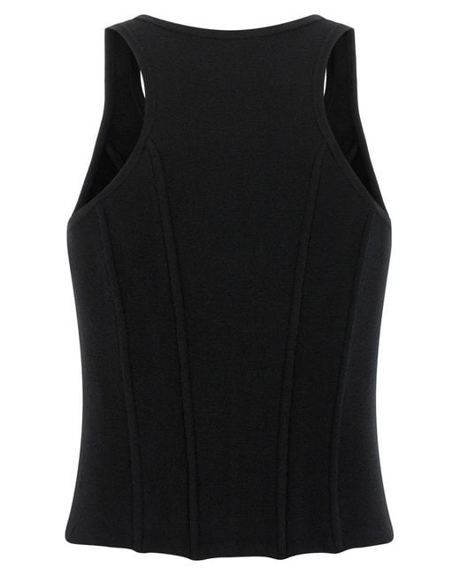 Elisabetta Franchi Black Bustier Top