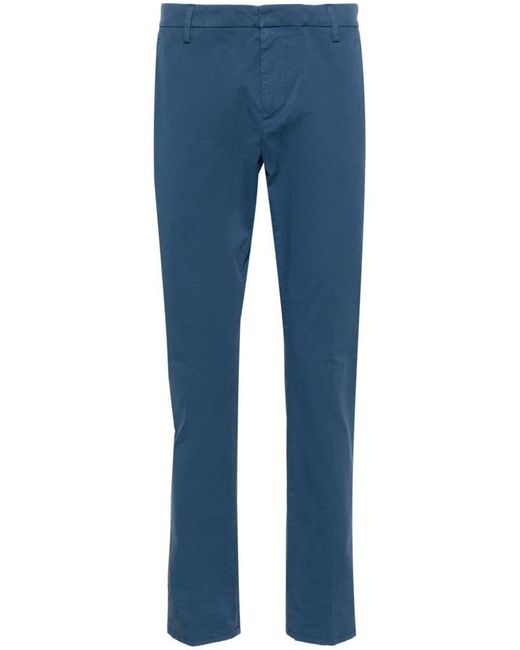 Dondup Blue Slim Fit Trousers for men