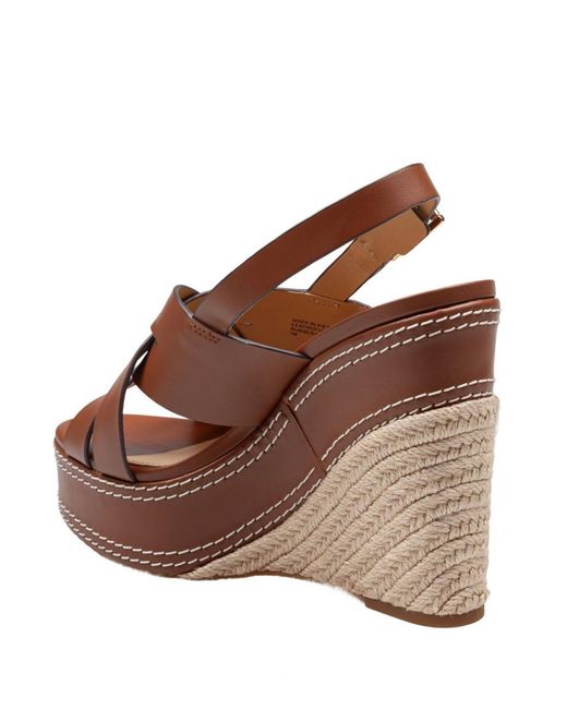 Michael Kors Brown Woven Jute Sandal